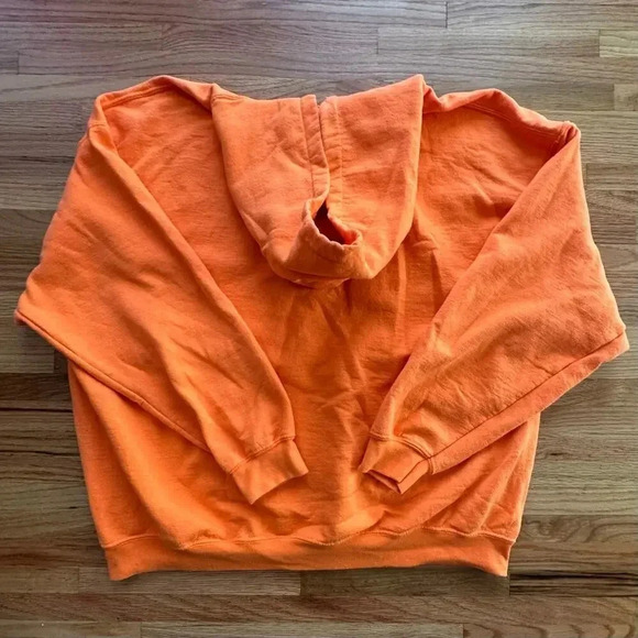 LONELY GHOST x Neon Orange Hoodie Streetwear Urbanwear | SIZE 2XL - Picture 4 of 5